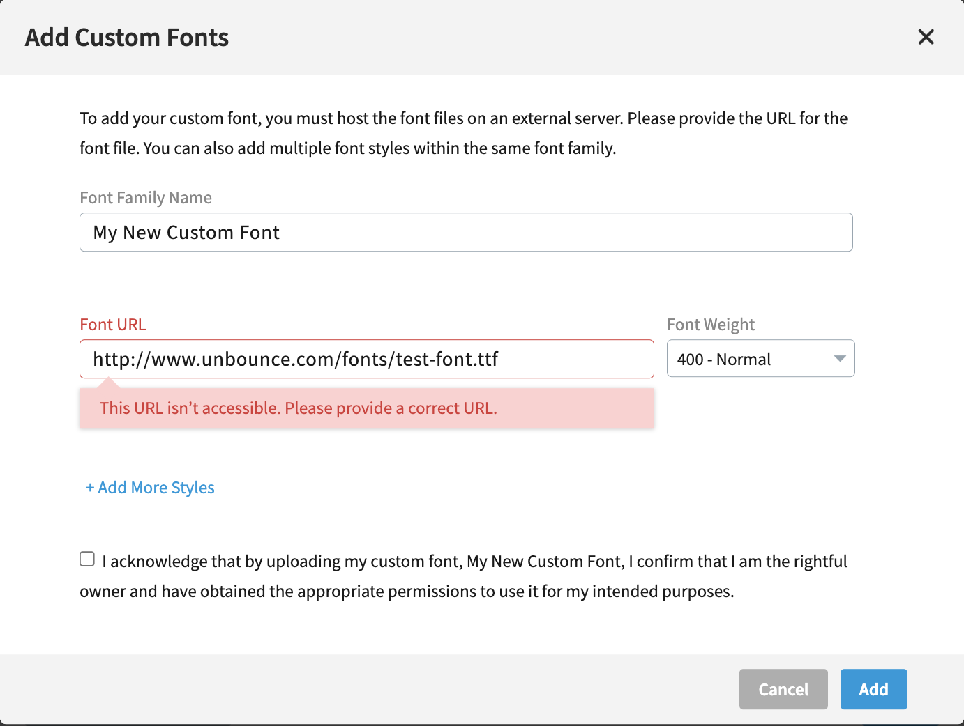 Custom Fonts - Font Dialog Error.png