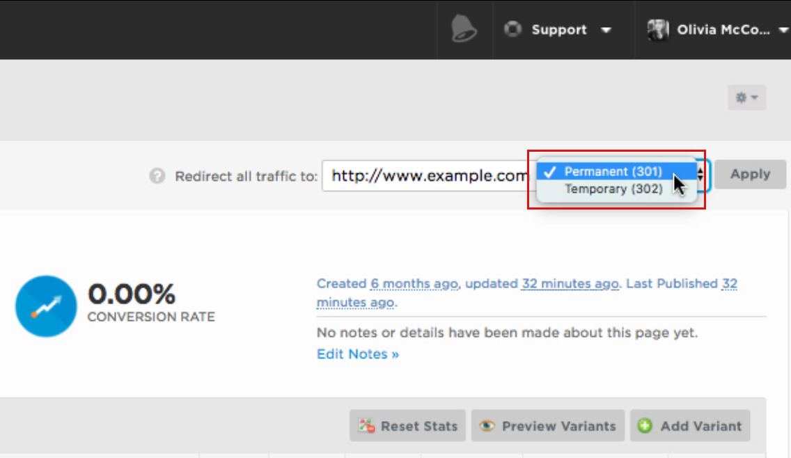 Setting Up Your 301 302 Page Redirect Documentation